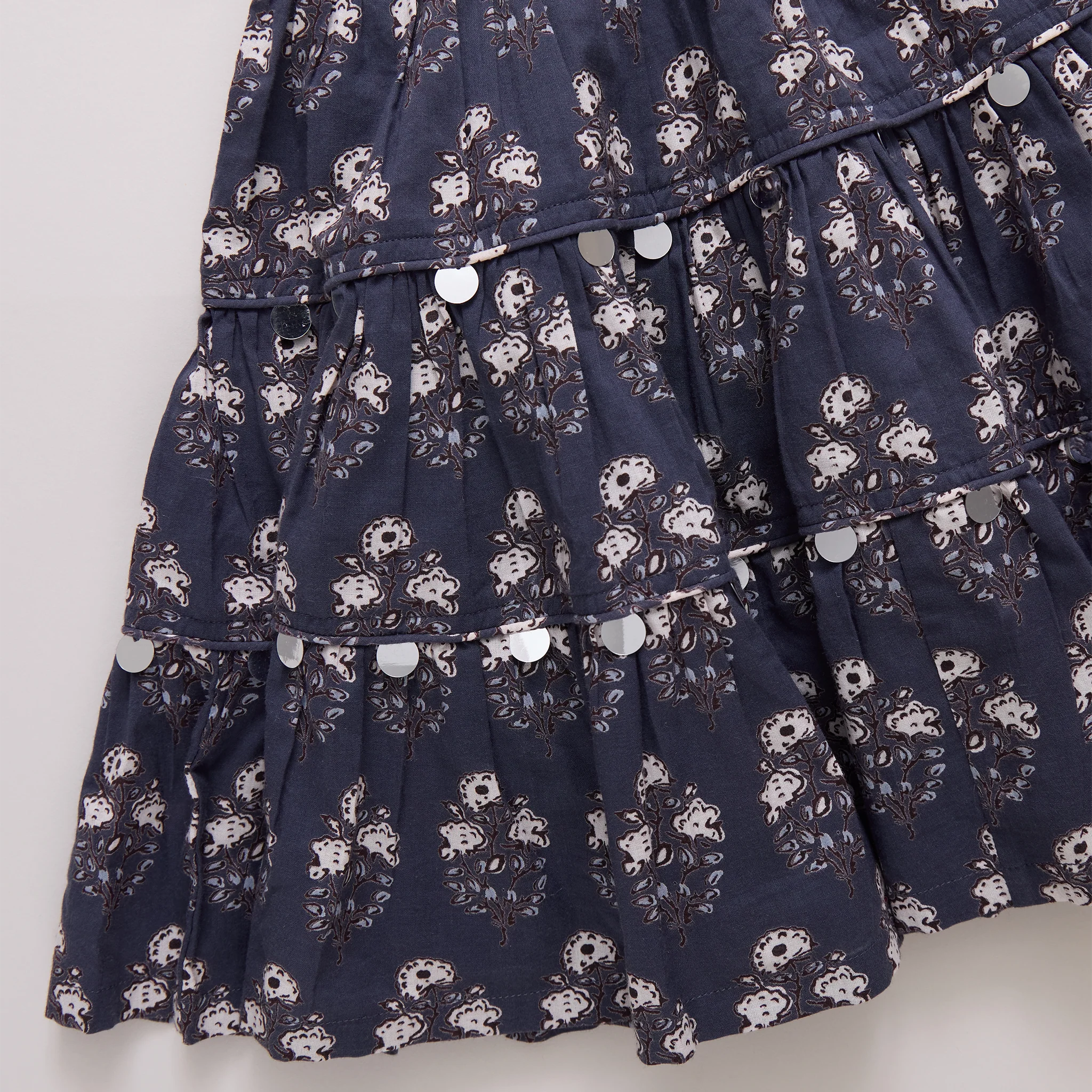 Girls Peachy Dress - Navy Strawflower - Image 6