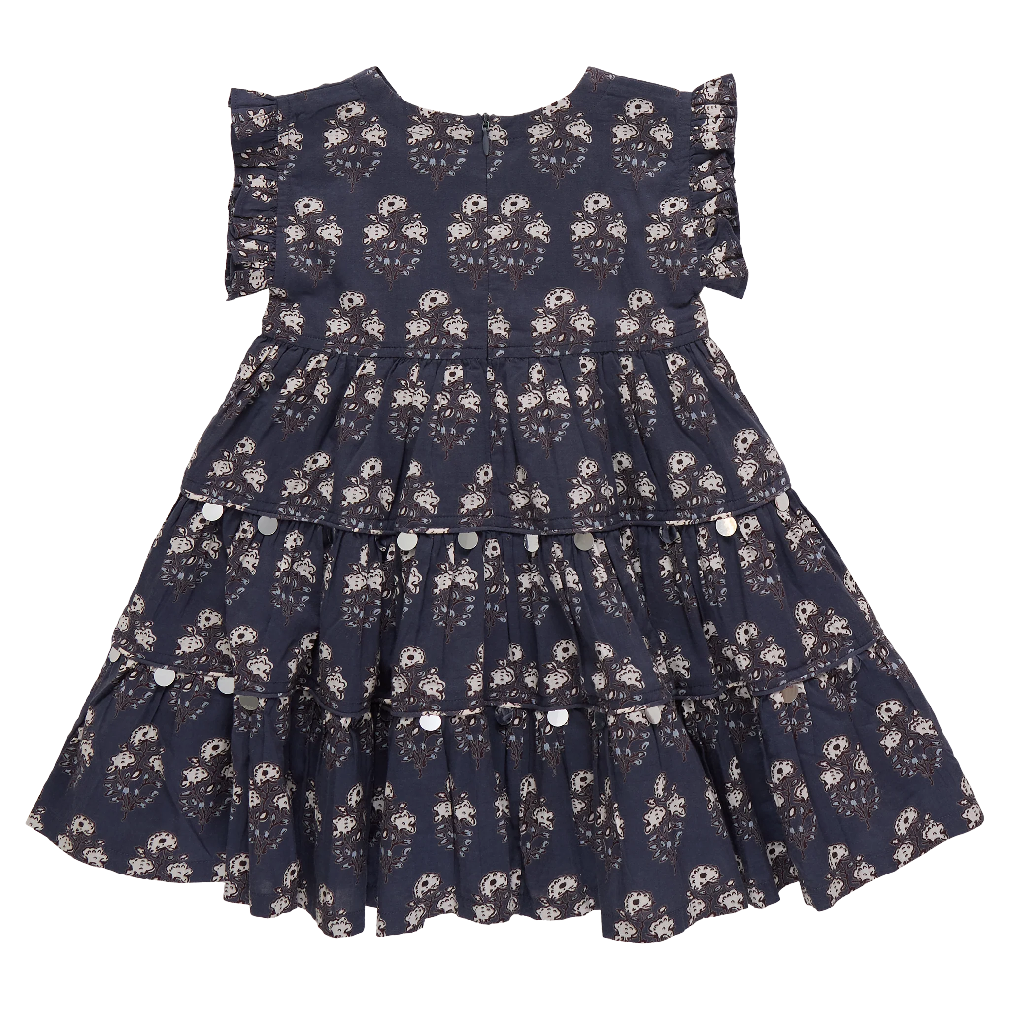 Girls Peachy Dress - Navy Strawflower - Image 7