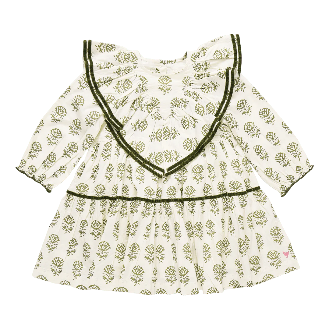 Girls Raphaela Dress - Olive Rose Floral