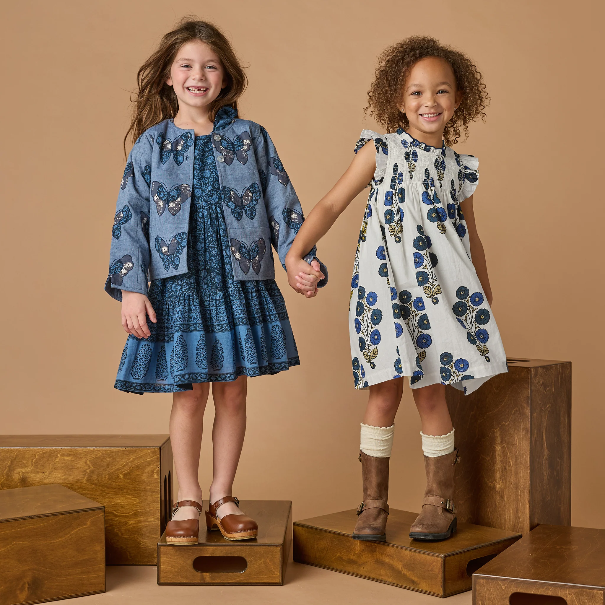 Girls Reversible Quilted Jacket - Quilted Butterfly - Image 4