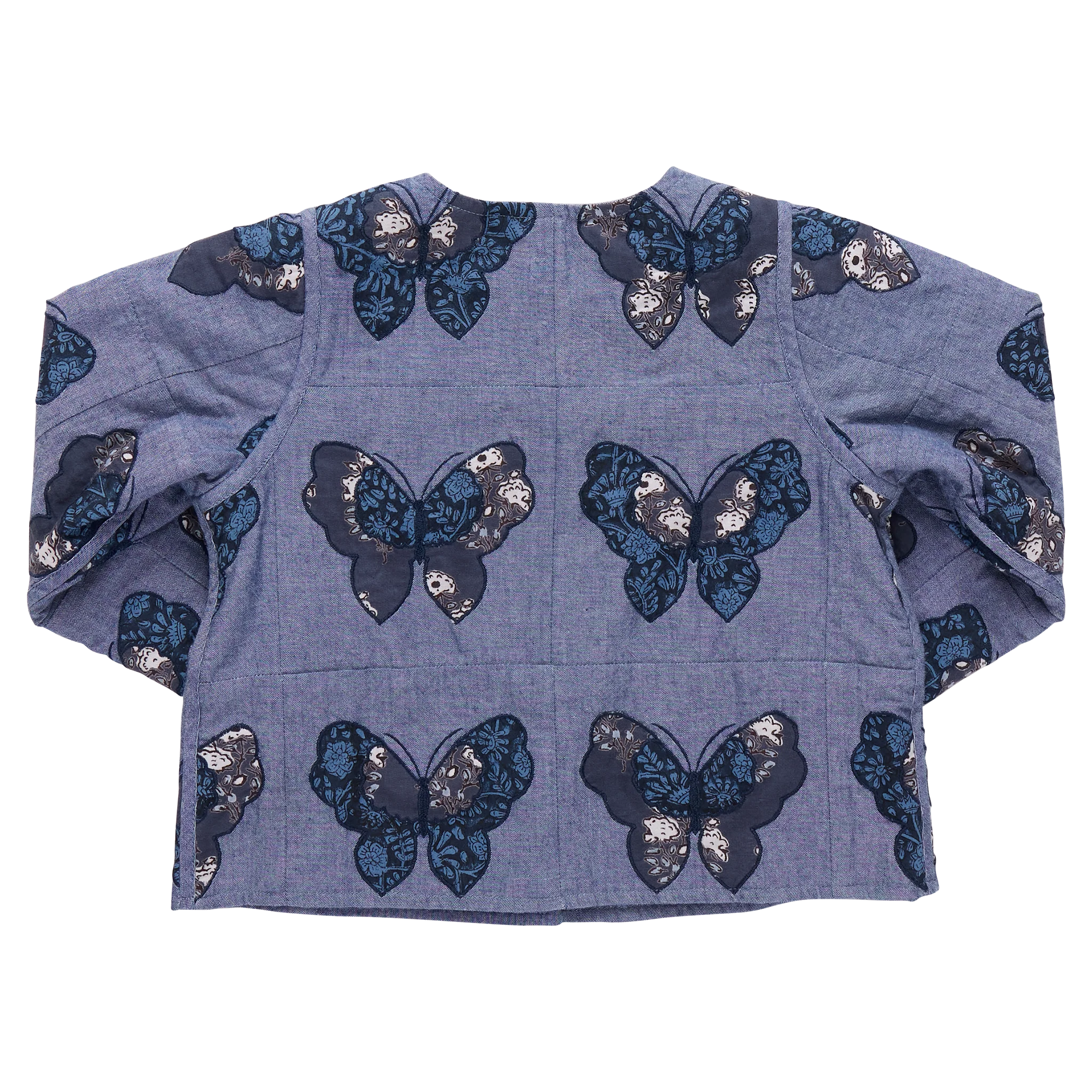 Girls Reversible Quilted Jacket - Quilted Butterfly - Image 5
