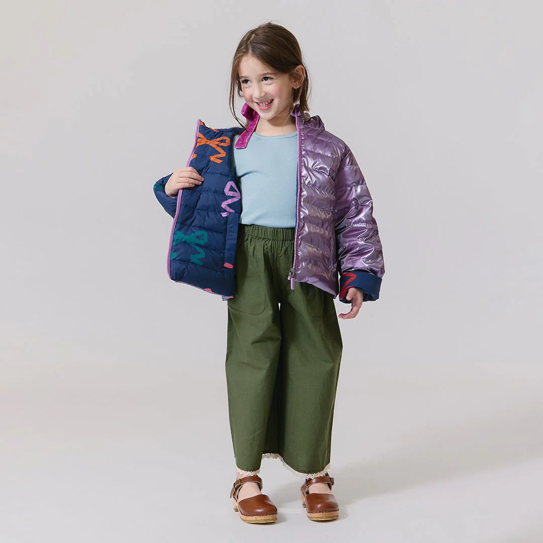 Girls Reversible Riley Jacket - Multi Bows - Image 4
