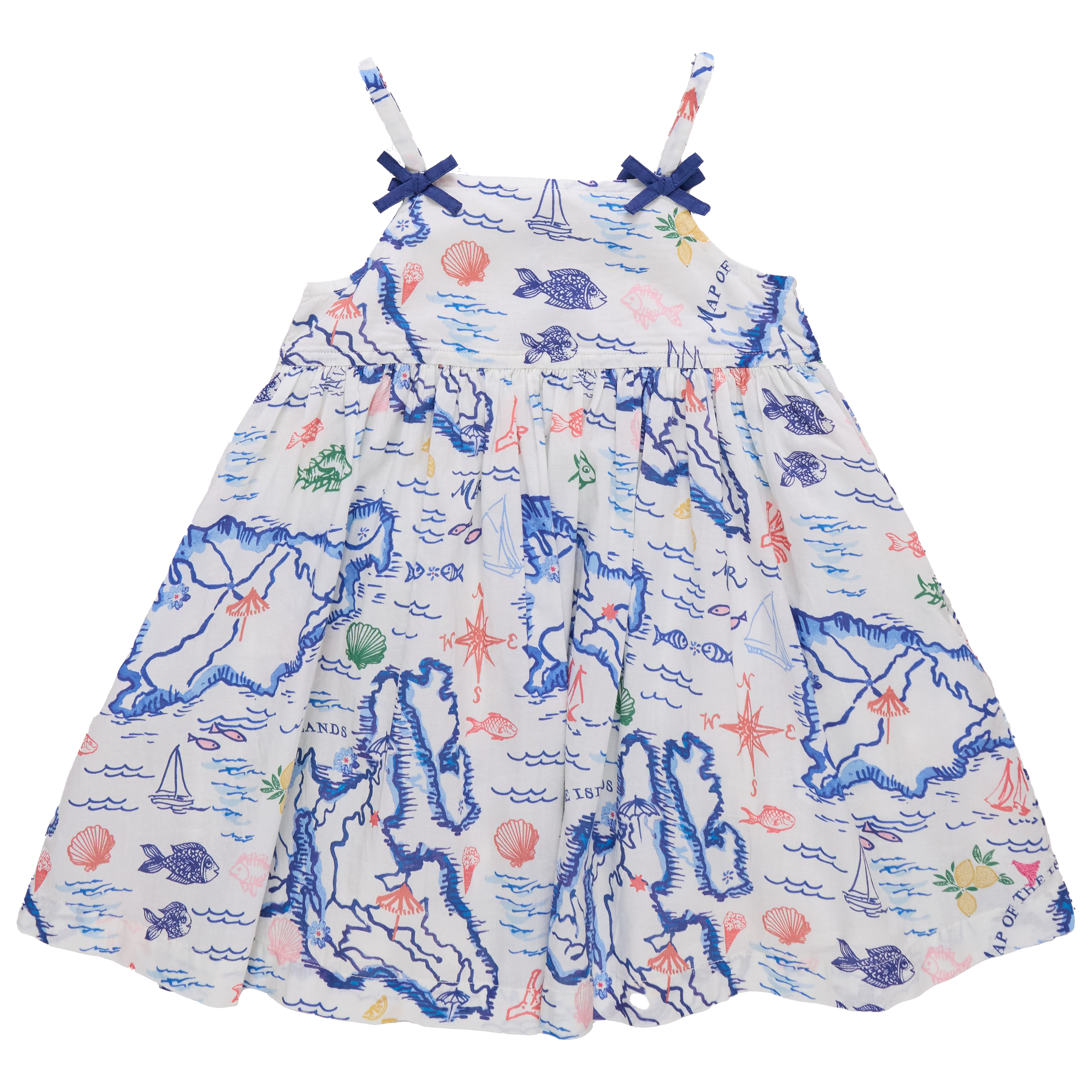 Girls Tia Dress - Island Map