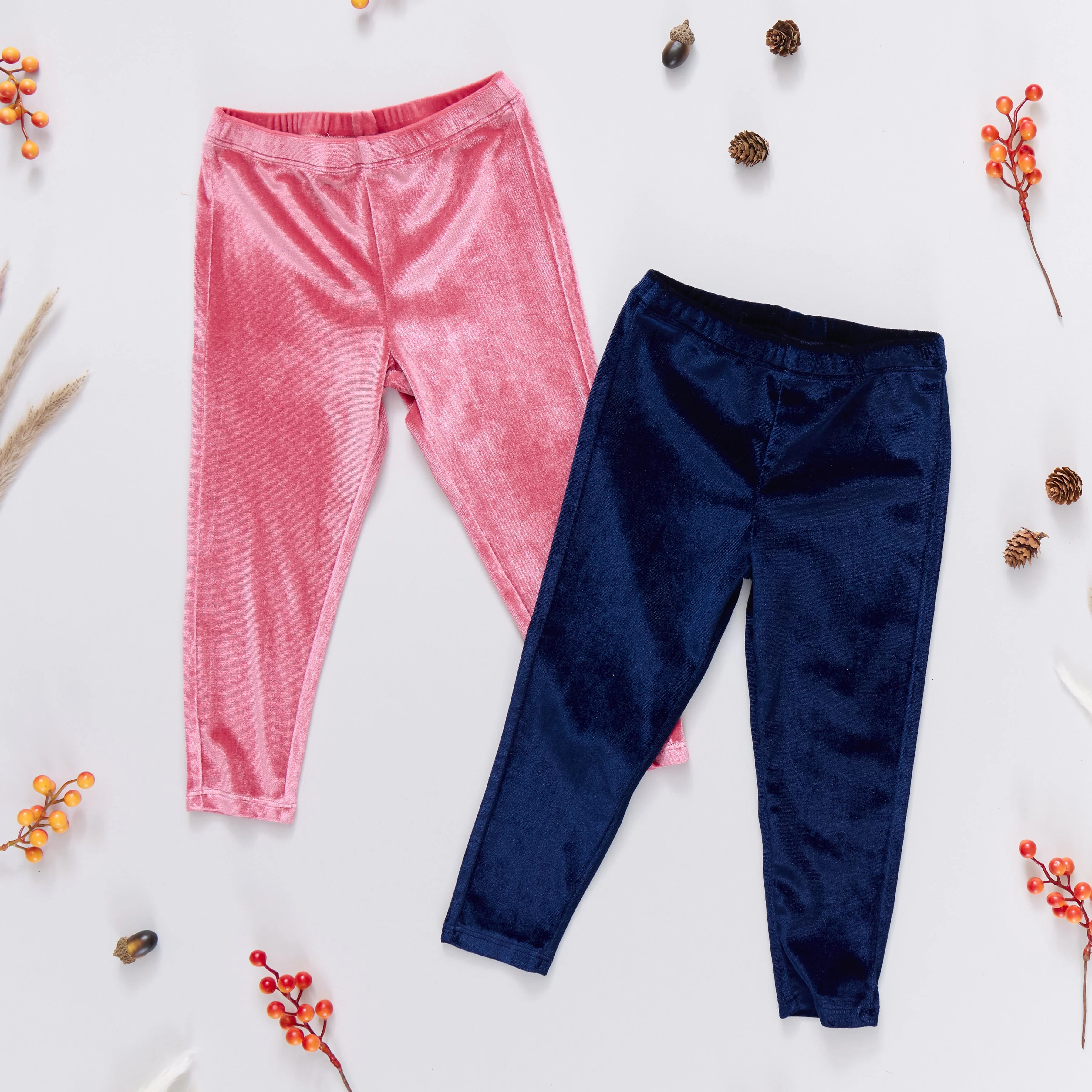 Girls Velour Legging - Navy - Image 3