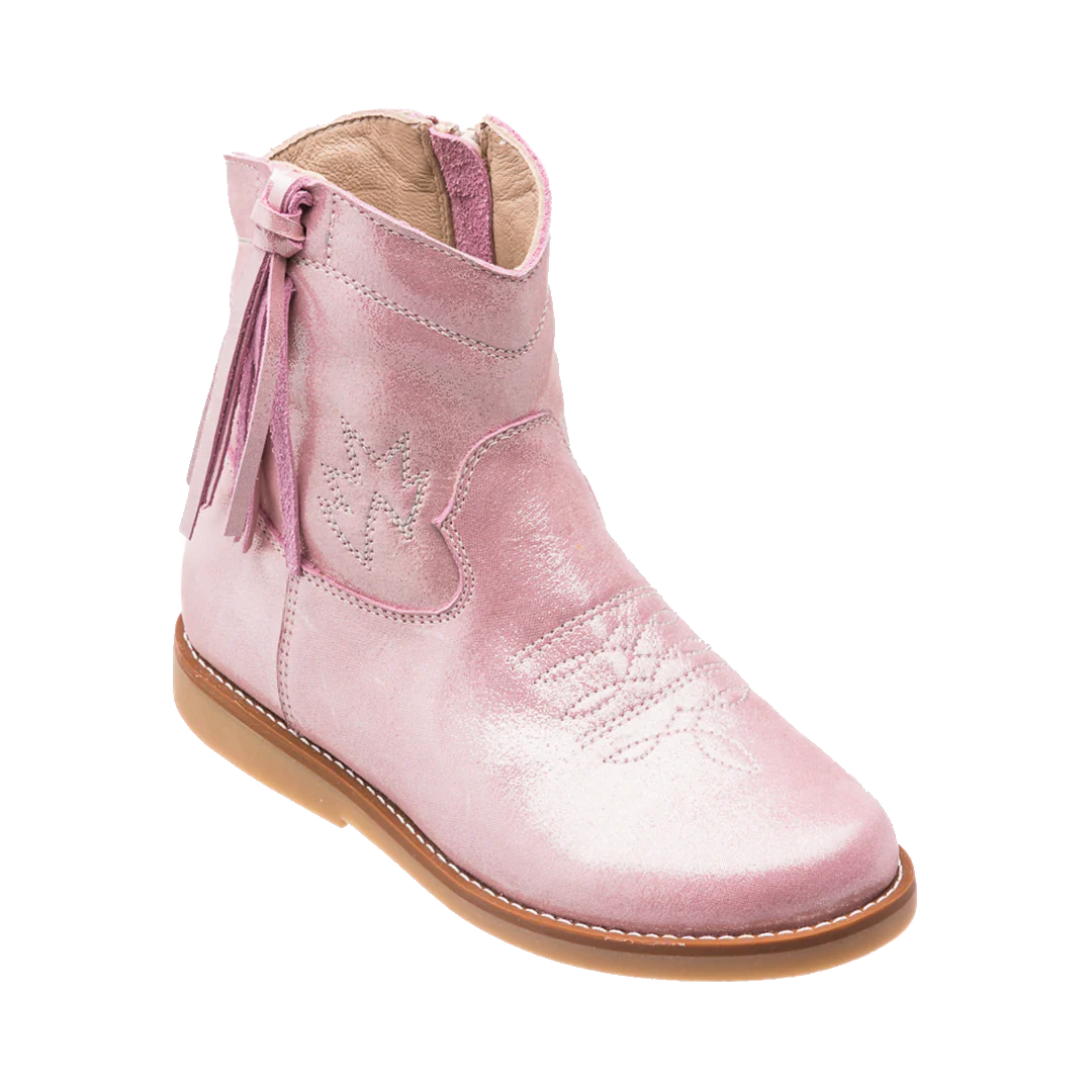 Hannah Suede Boot - Metallic Pink