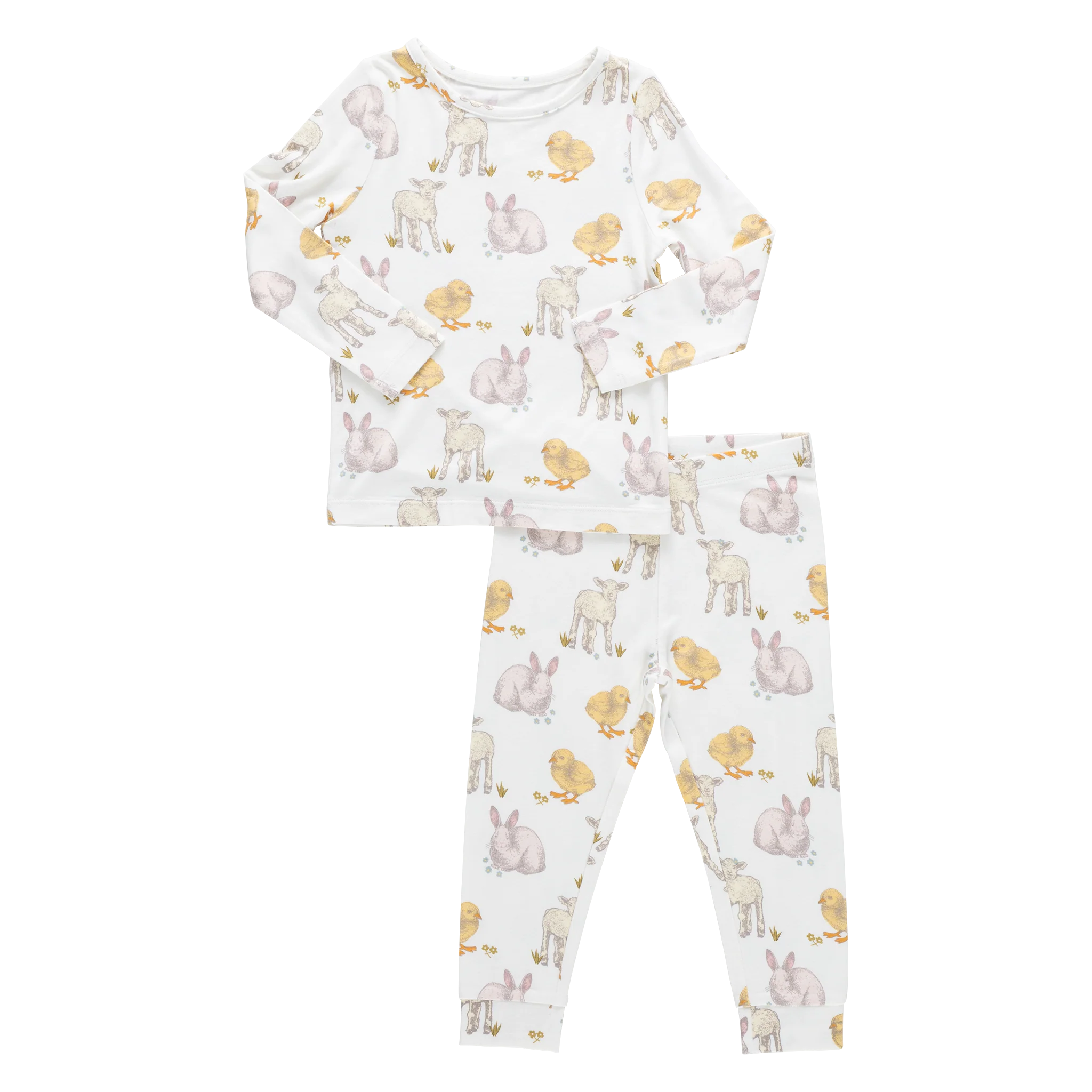 Kids Bamboo PJ Set - Easter Friends