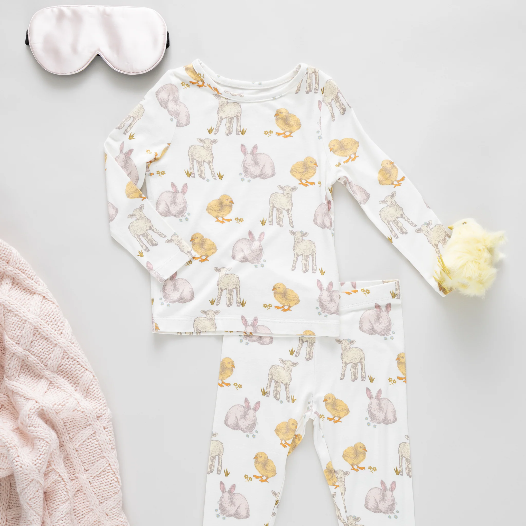 Kids Bamboo PJ Set - Easter Friends - Image 4