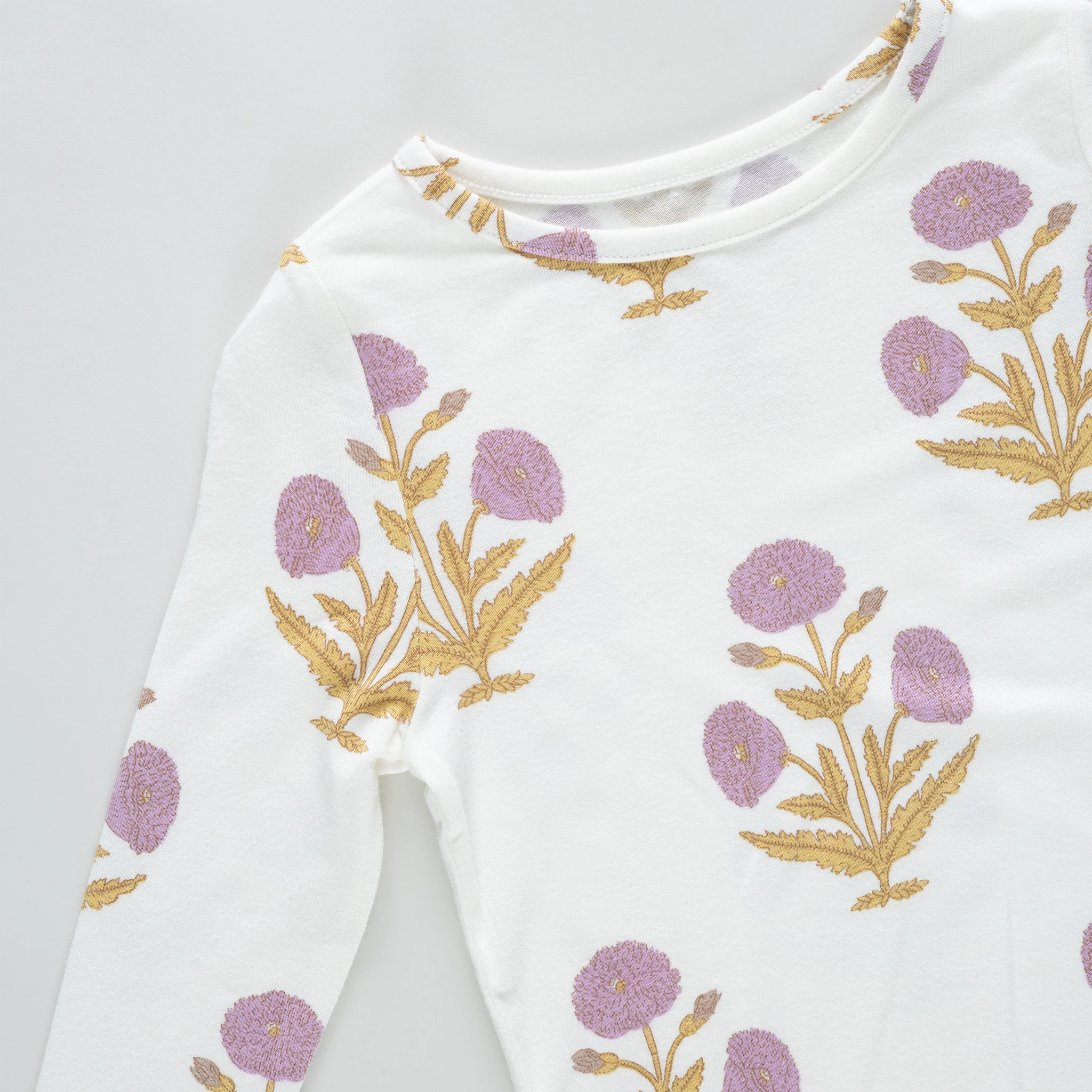 Kids Bamboo PJ Set - Lavender Dandelion - Image 4