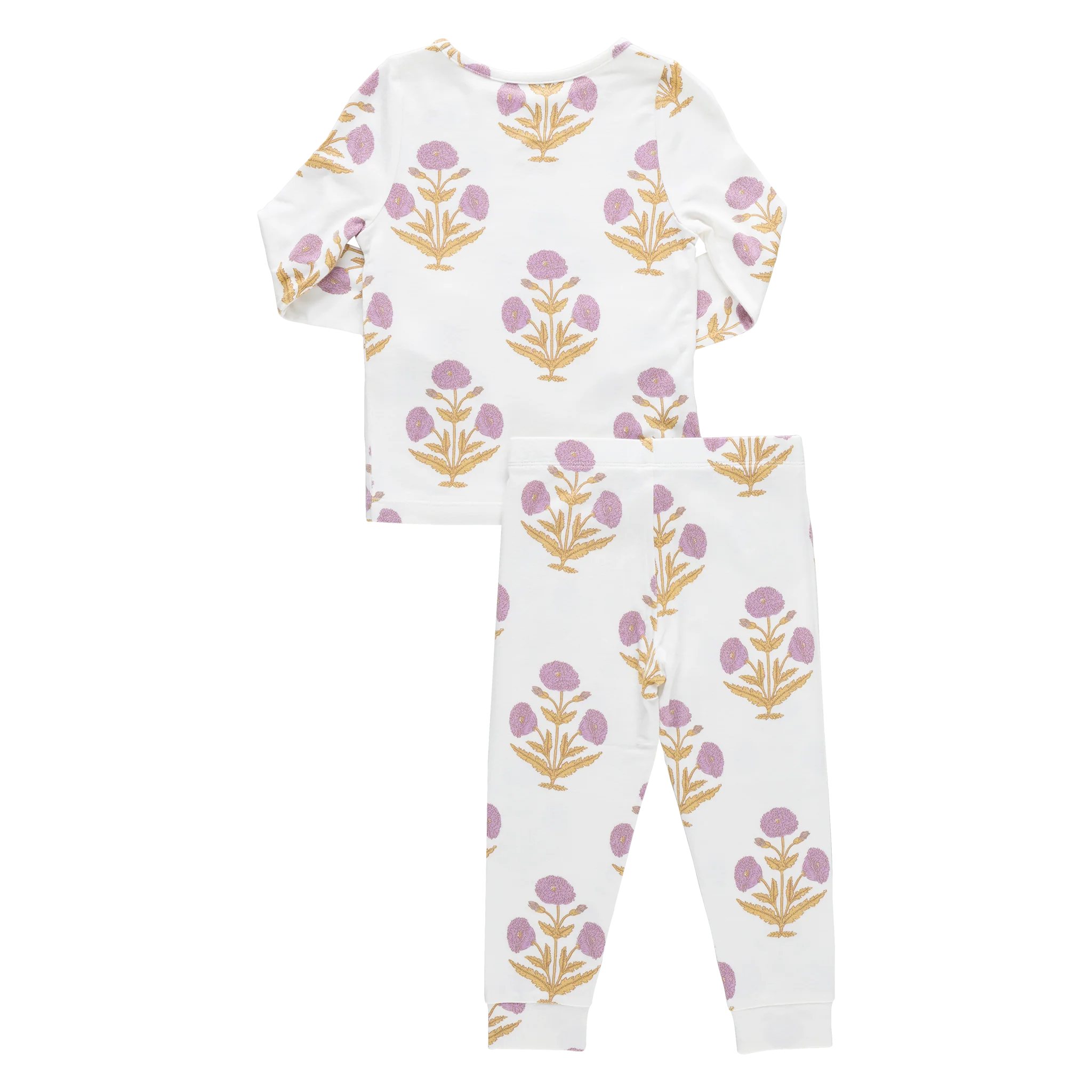 Kids Bamboo PJ Set - Lavender Dandelion - Image 5