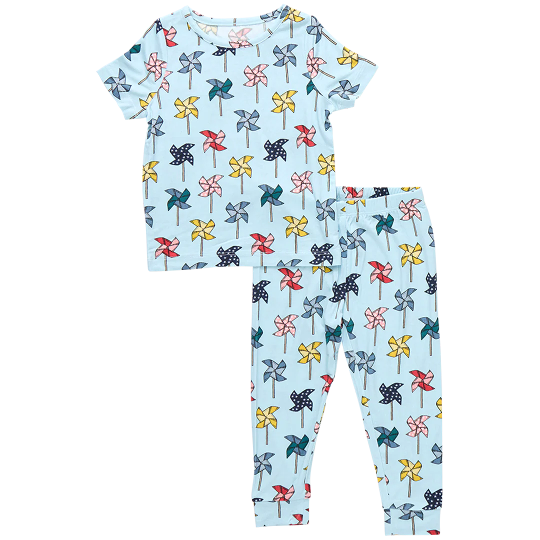 Kids Bamboo PJ Set - Pinwheels