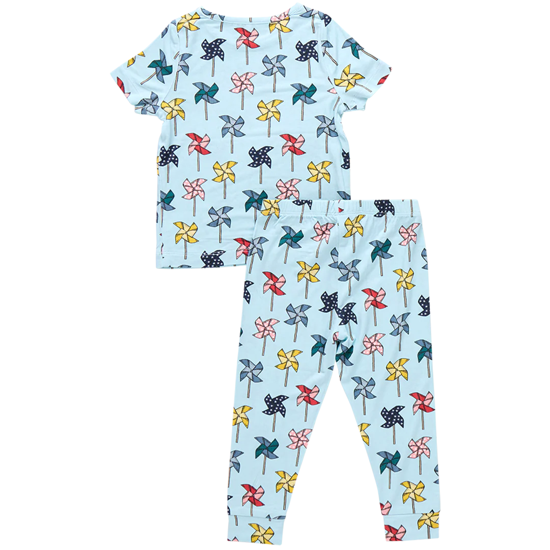 Kids Bamboo PJ Set - Pinwheels - Image 6