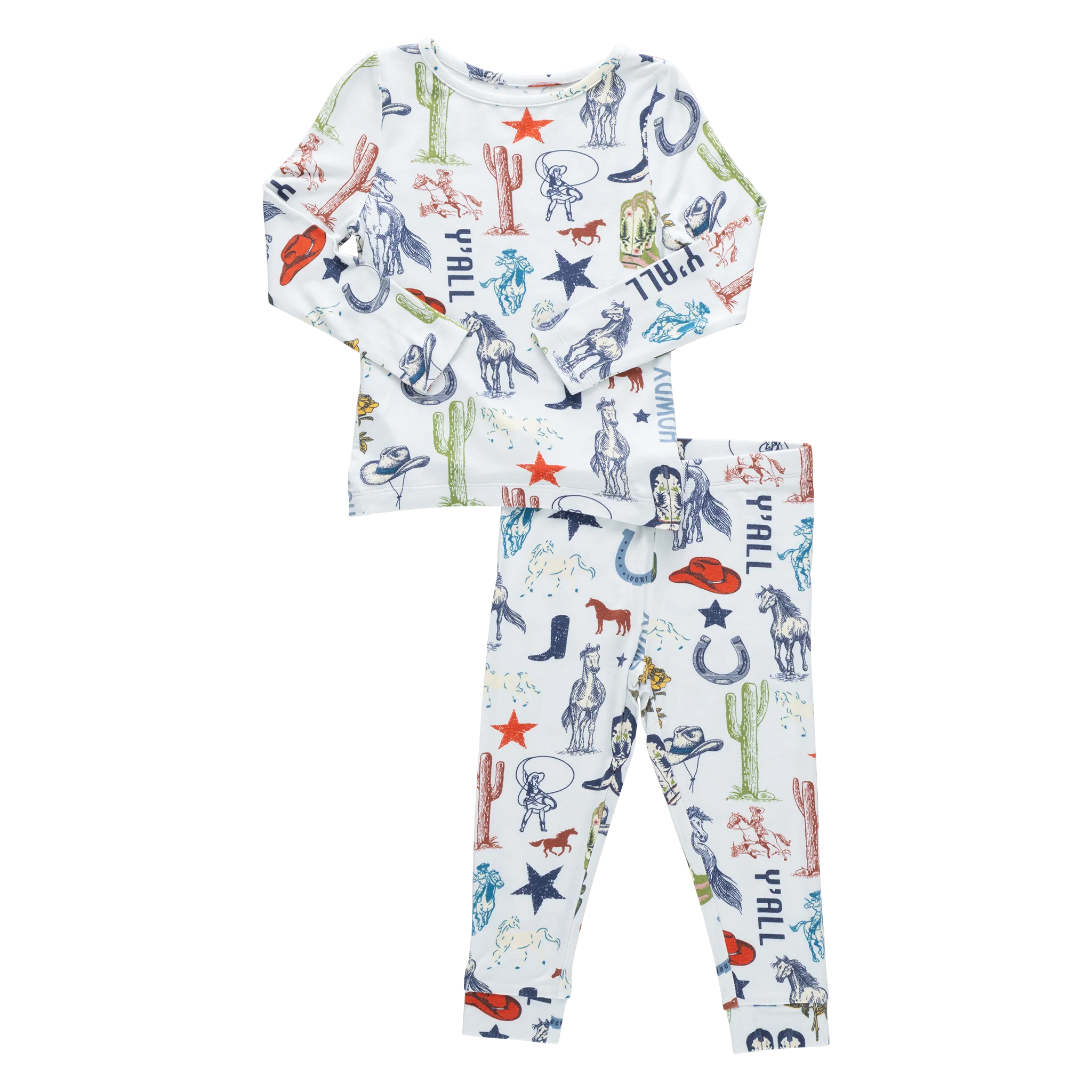 Kids Bamboo PJ Set - Western Dreams