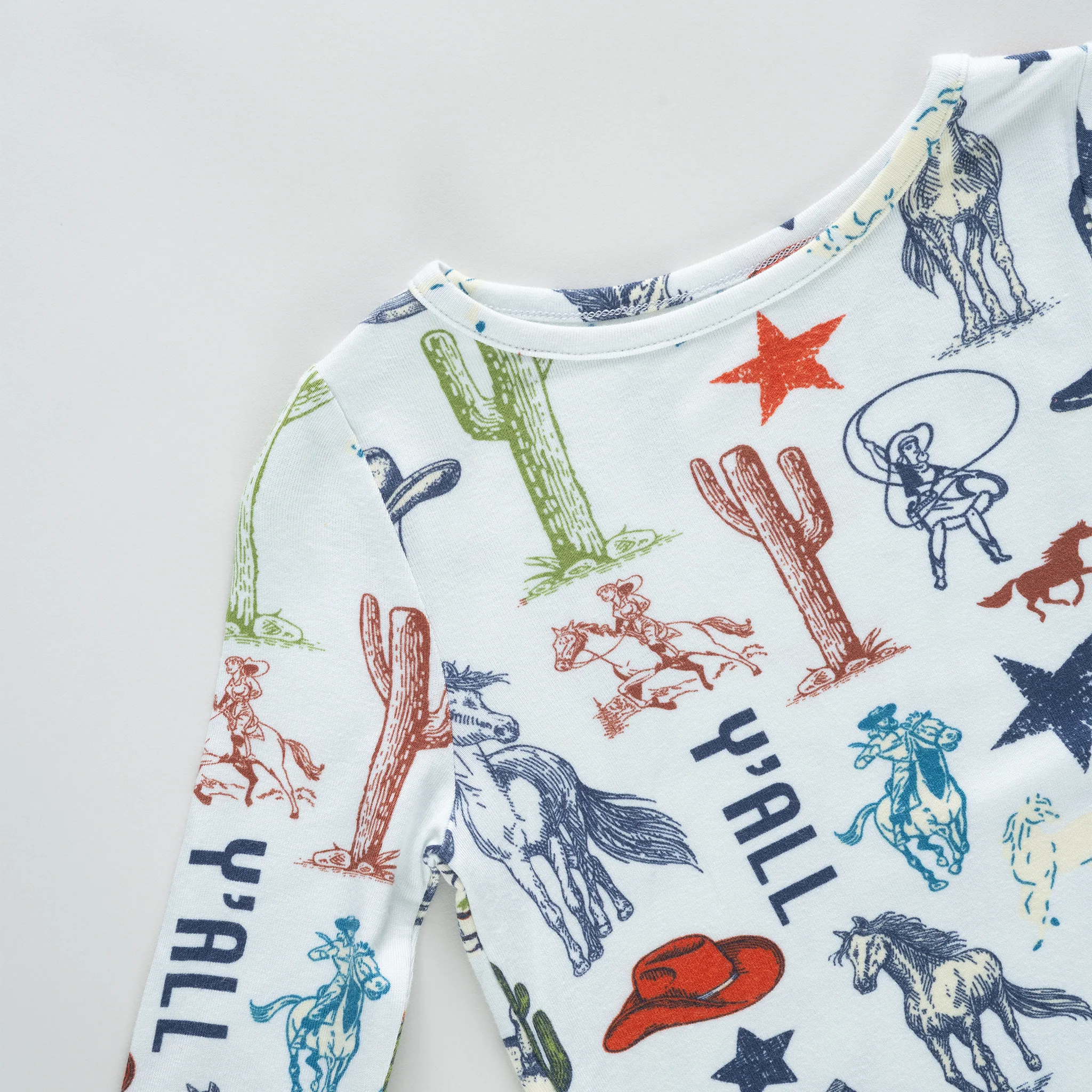 Kids Bamboo PJ Set - Western Dreams - Image 4