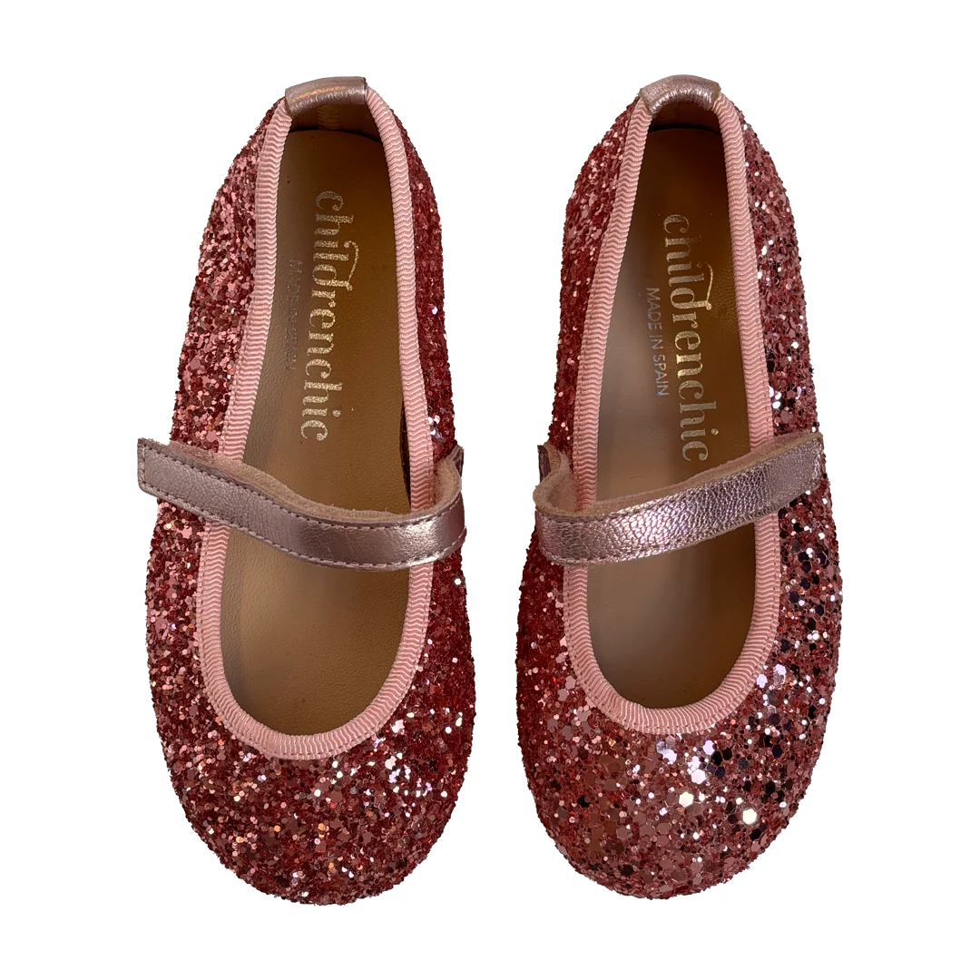Leather Glitter Mary Jane - Carmin Pink - Image 2