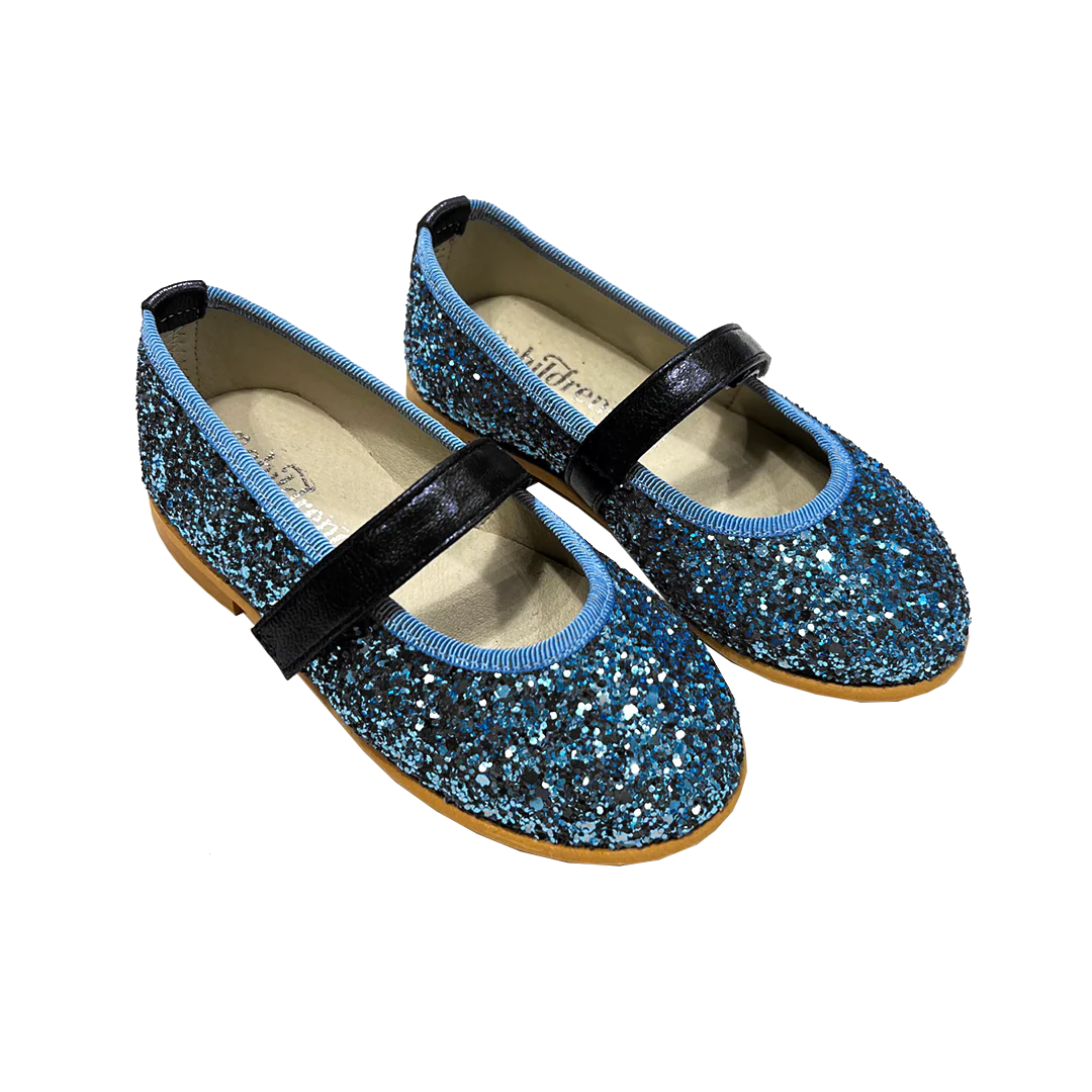 Leather Glitter Mary Jane - Maldive