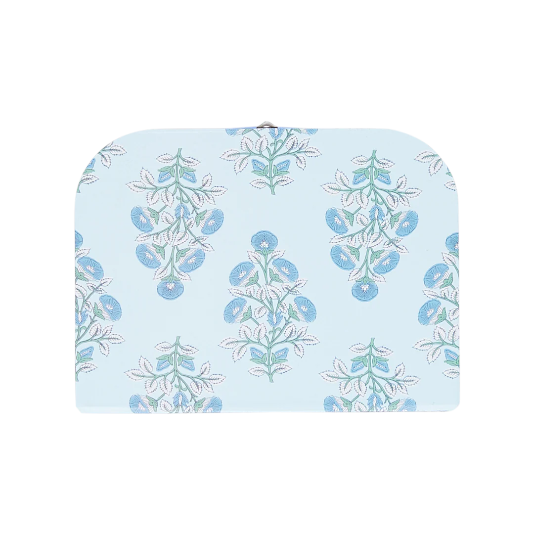 Nesting Box Baby Take Home Set - Blue Bouquet Floral Block Print - Image 9