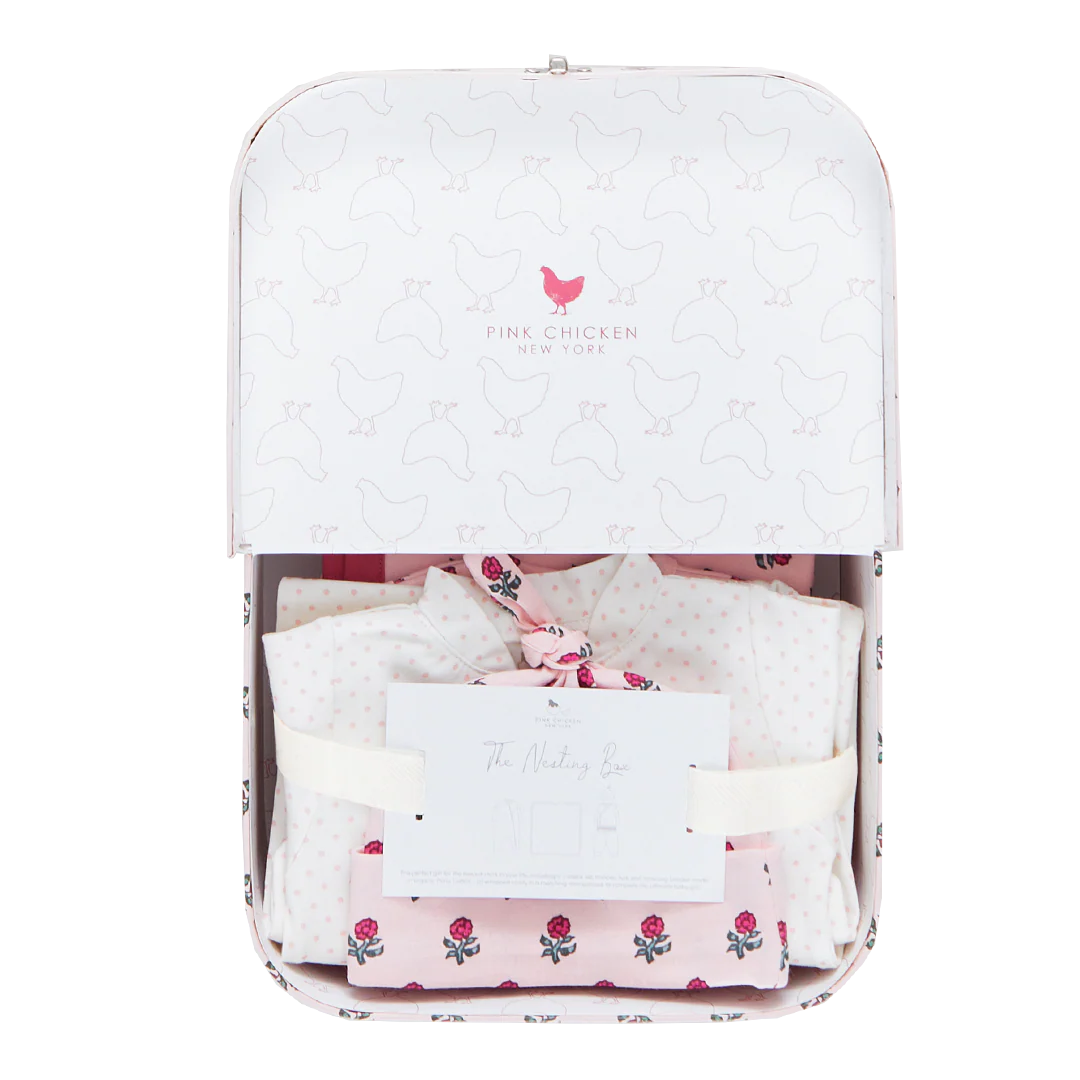Nesting Box Baby Take Home Set - Pink Tiny Flower - Image 2