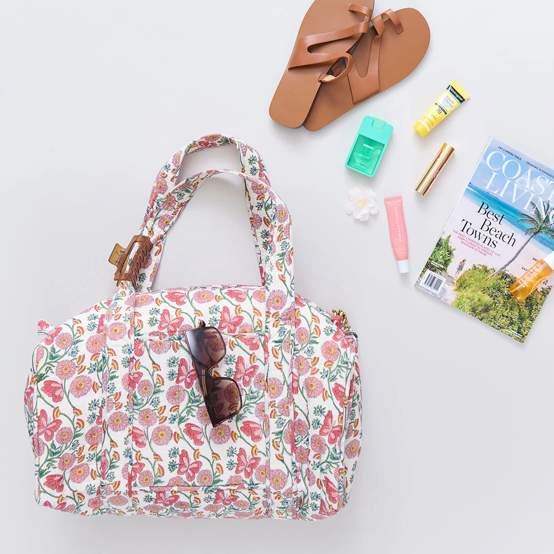 Quilted Duffle Bag - Butterfly Vines - Image 5