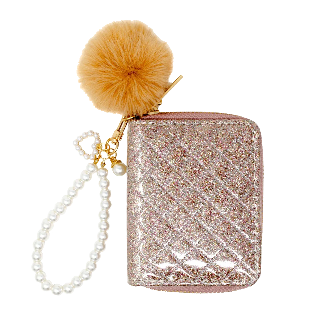 Quilted Pearl Strap Wallet - Rainbow