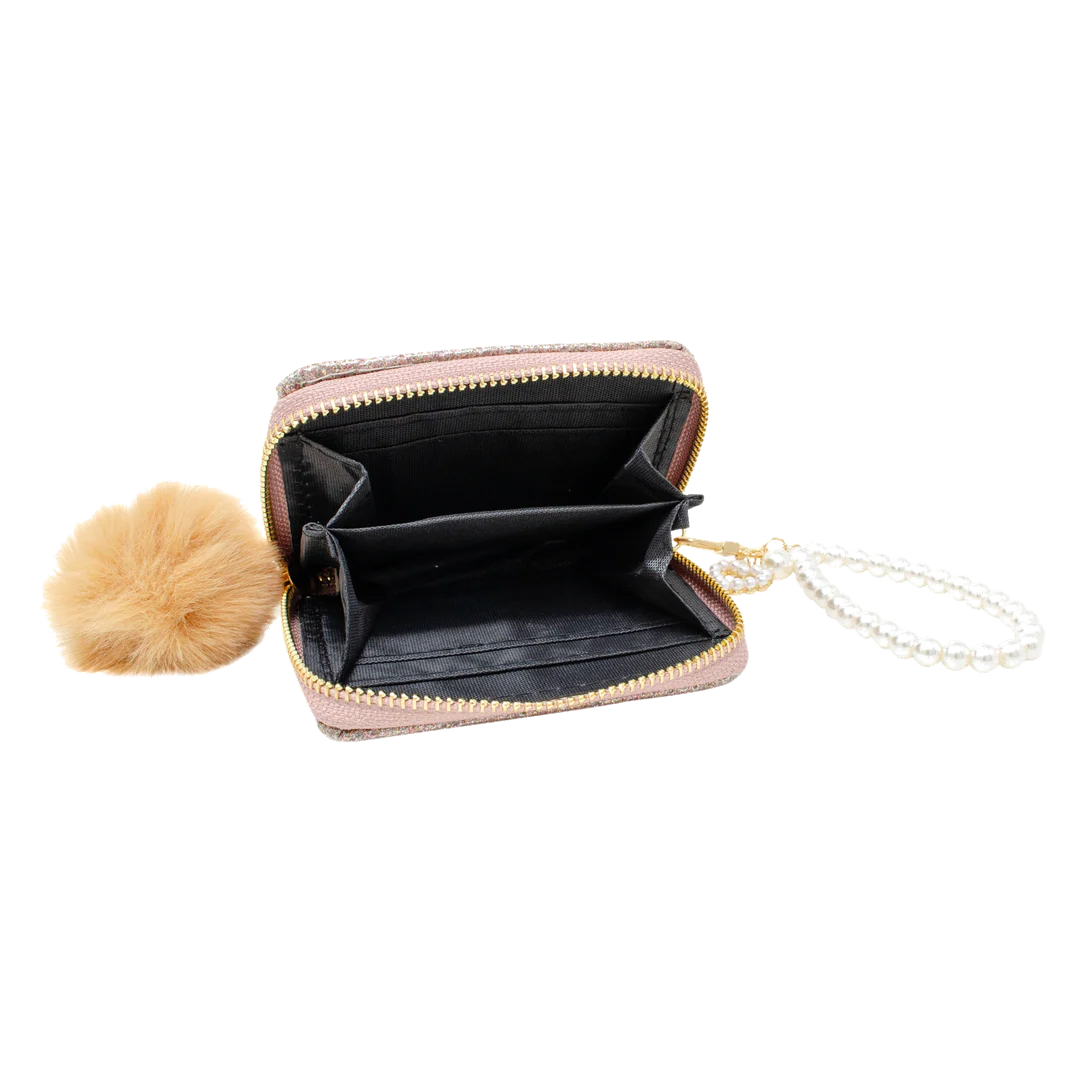 Quilted Pearl Strap Wallet - Rainbow - Image 2