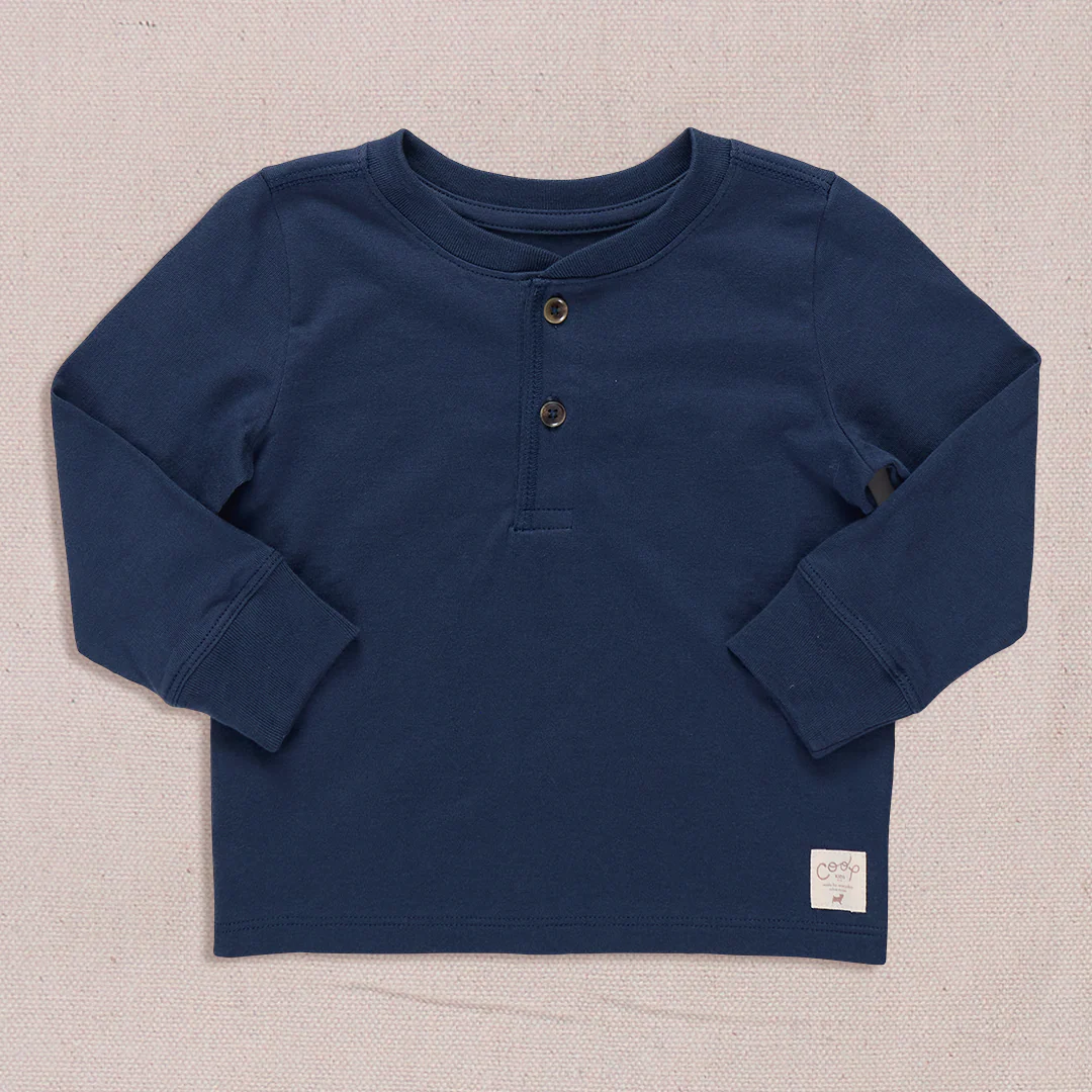 Scout Long Sleeve Henley - Navy