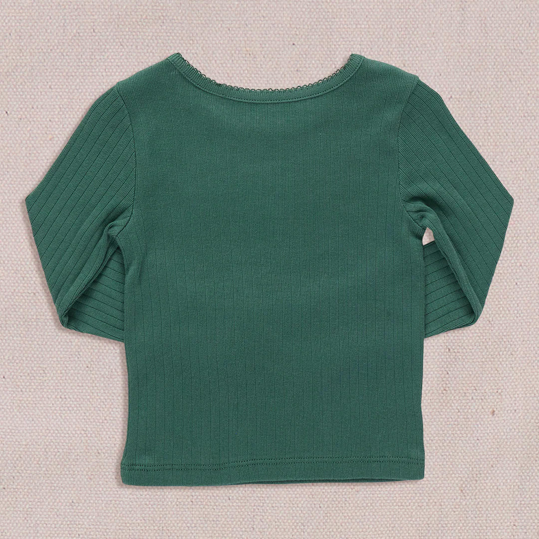 Seesaw Long Sleeve Rib T-shirt - Pine - Image 4