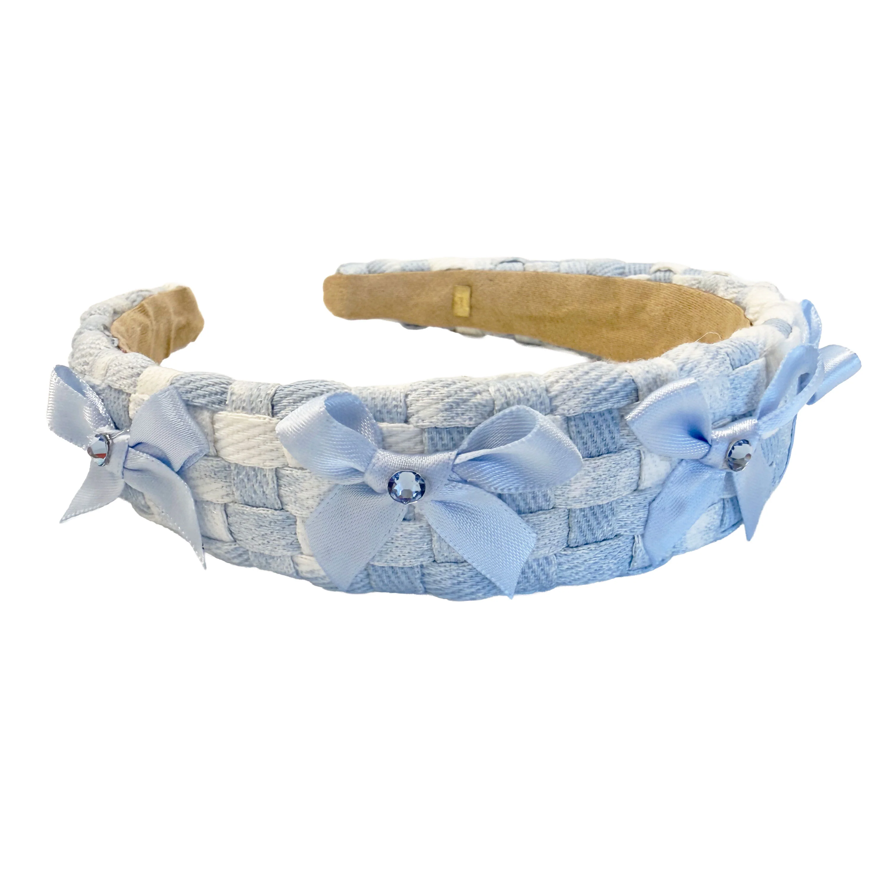 Weave Bow Headband - Blue - Image 2