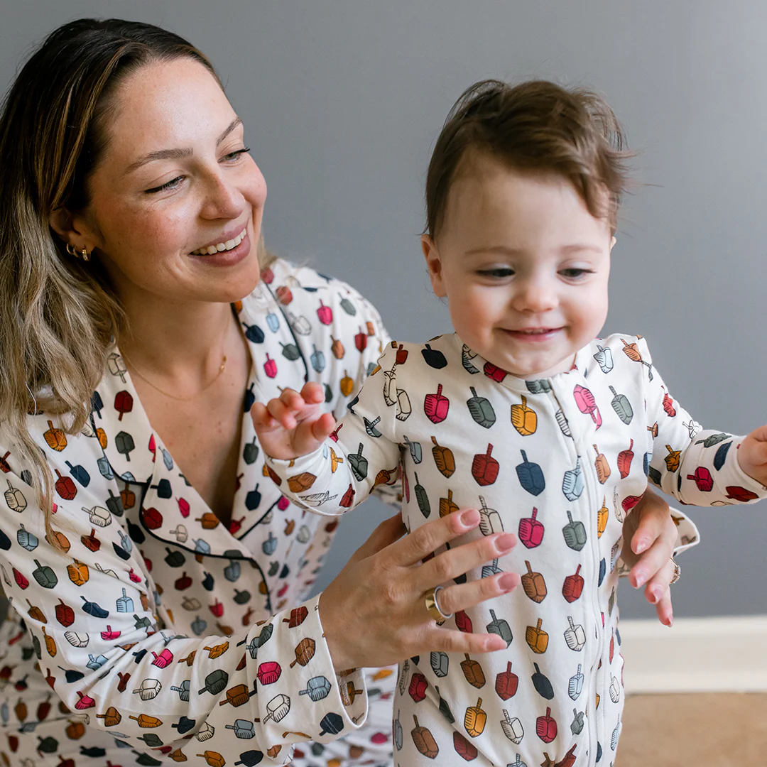 Womens Bamboo PJ Set - Multi Dreidels - Image 3