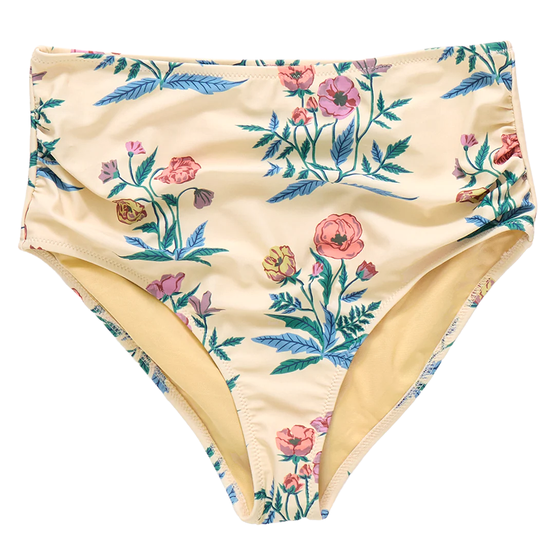 Womens Courtney Swim Bottom - Pale Yellow Poppy