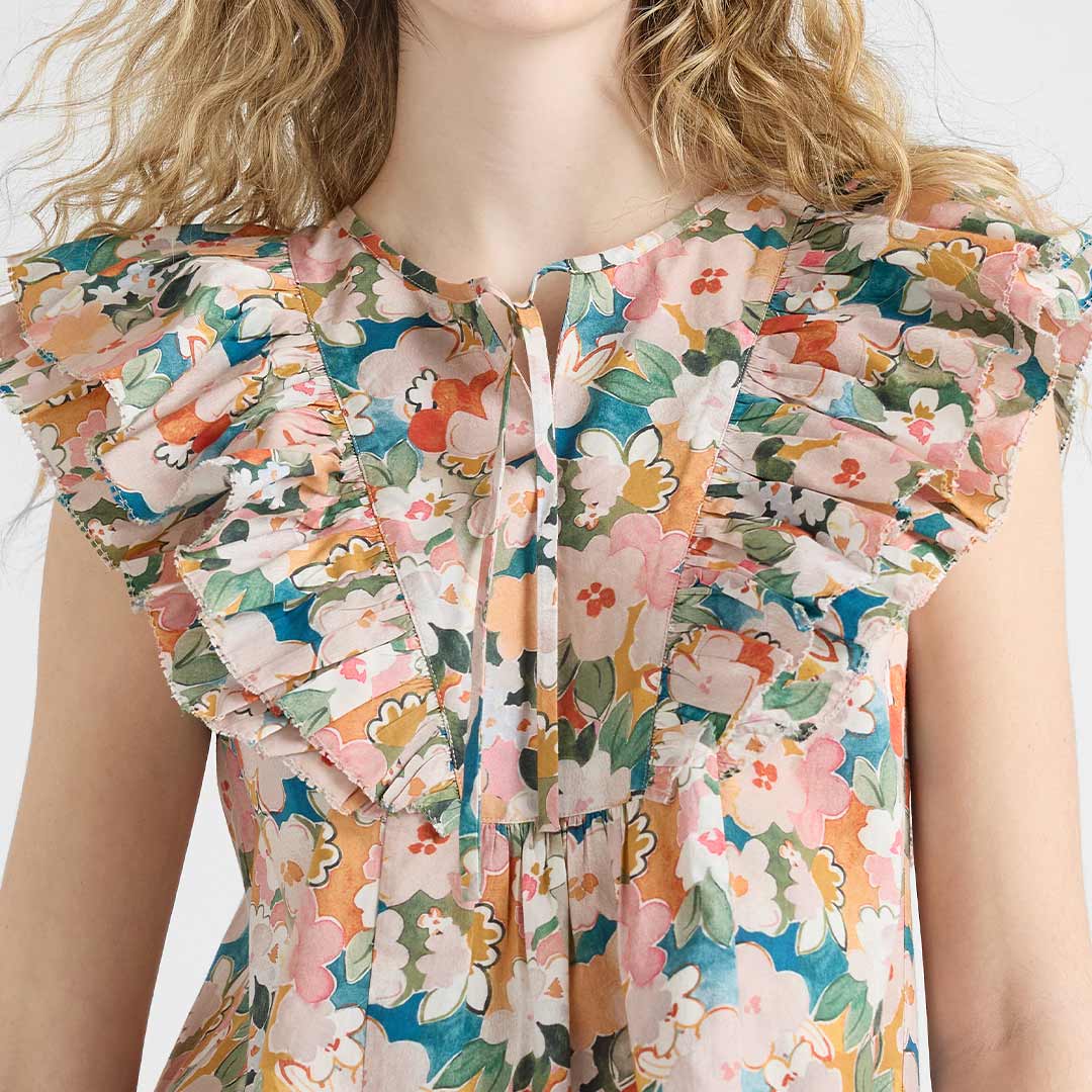 Womens Marlowe Top - Watercolor Floral - Image 2