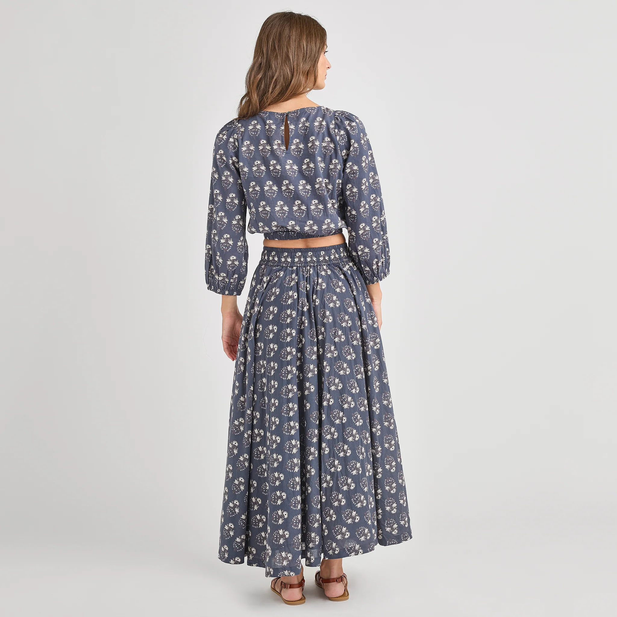 Womens Sunita Top - Navy Strawflower - Image 4